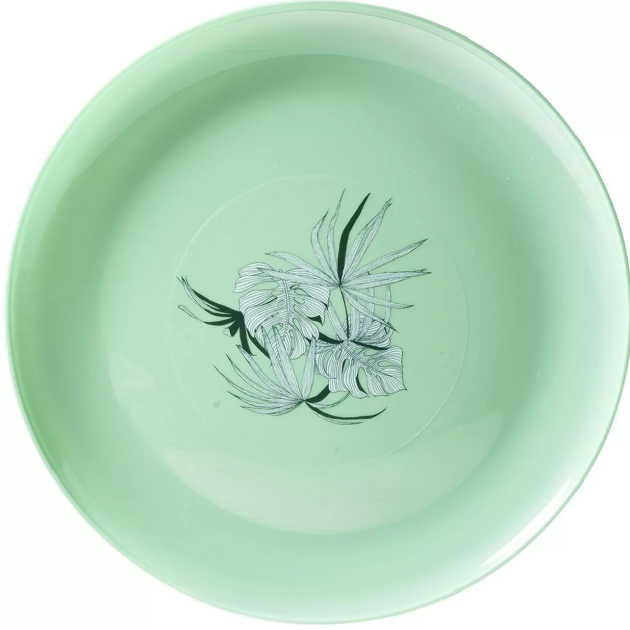 Gifi Assiette ronde en plastique décor feuillage< Vaisselle Et Accessoires De Table