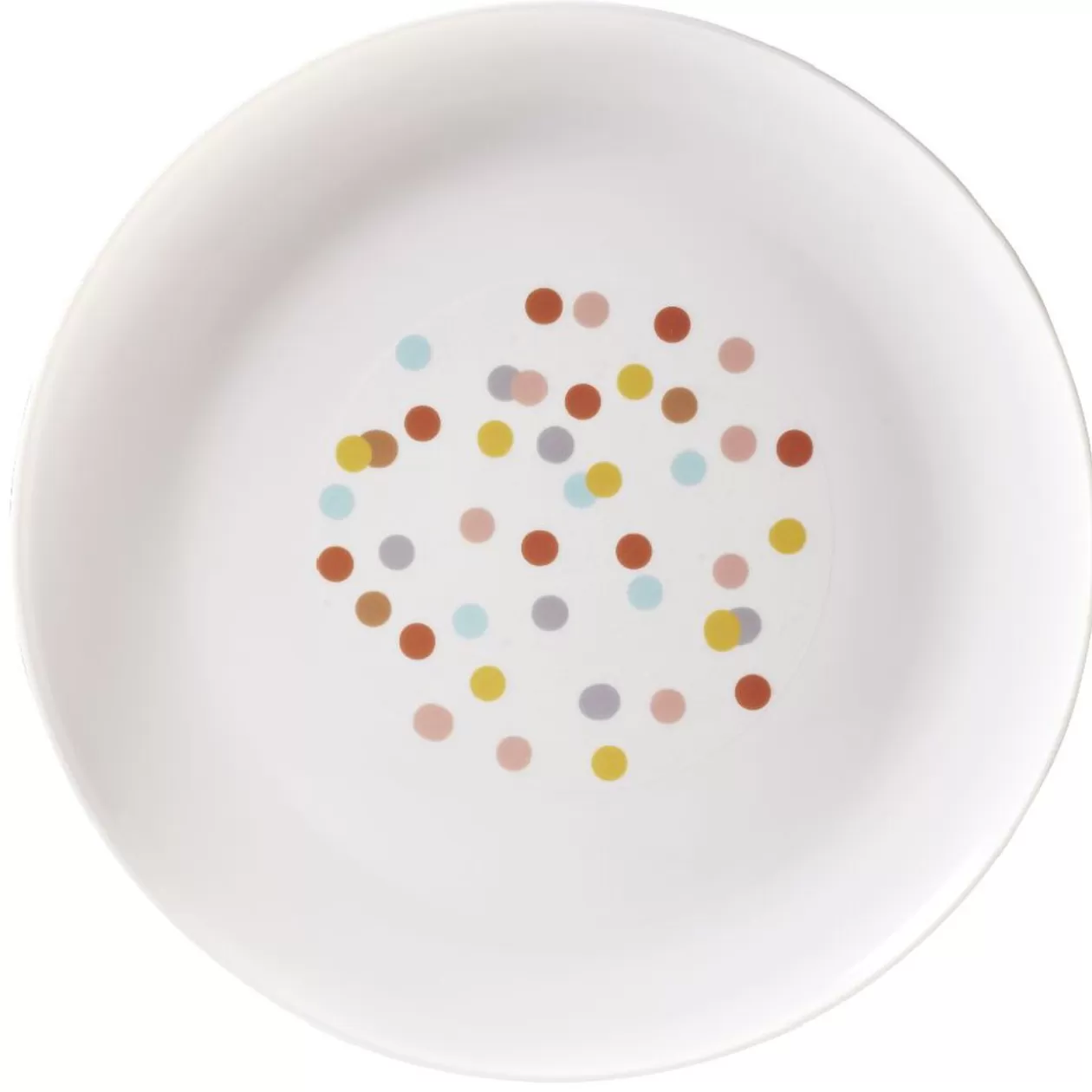 Gifi Assiette ronde en plastique décor pois multicolore< Vaisselle Et Accessoires De Table