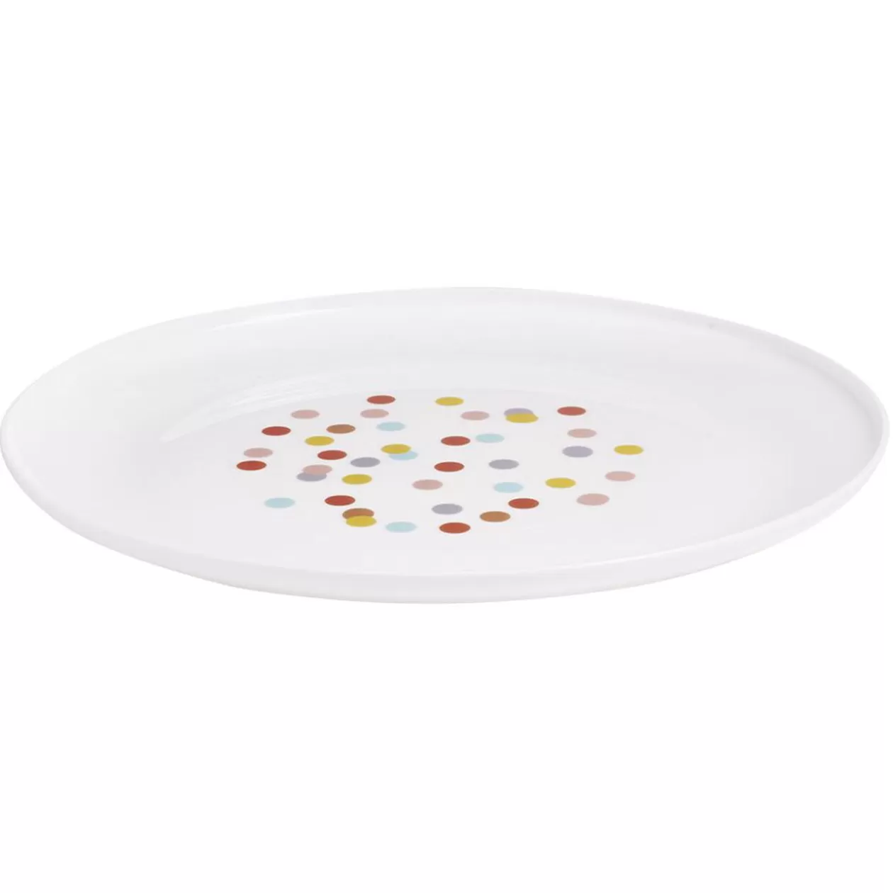 Gifi Assiette ronde en plastique décor pois multicolore< Vaisselle Et Accessoires De Table