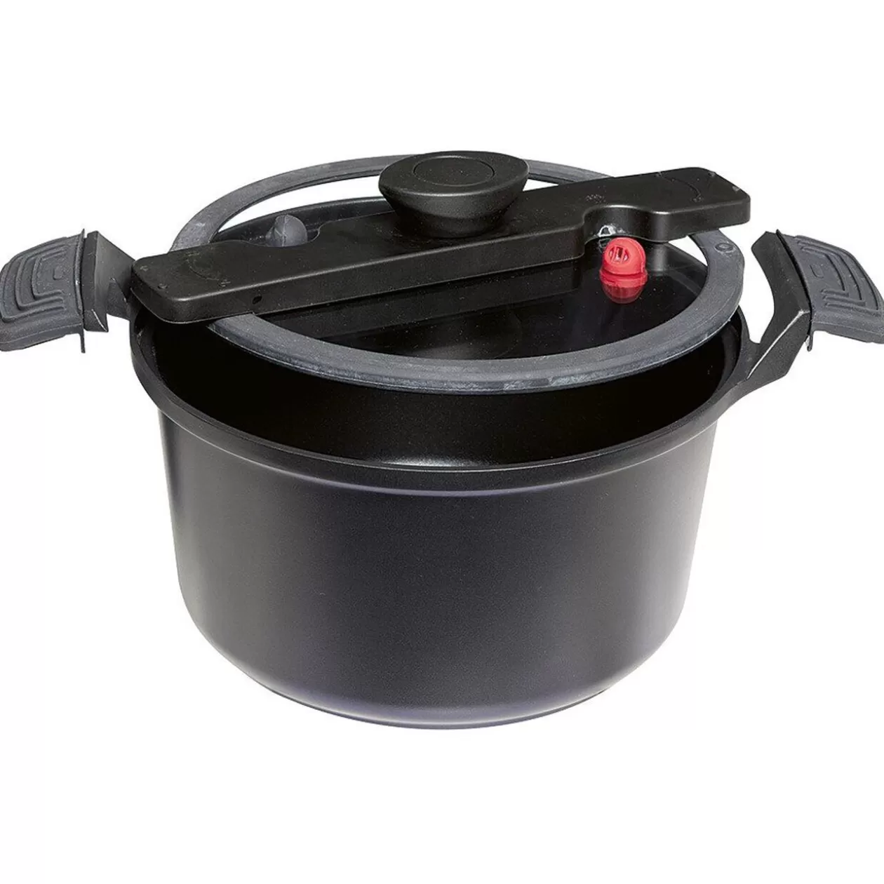 Gifi Autocuiseur basse pression Russell Hobbs noir et rouge 5L< Petit Électroménager