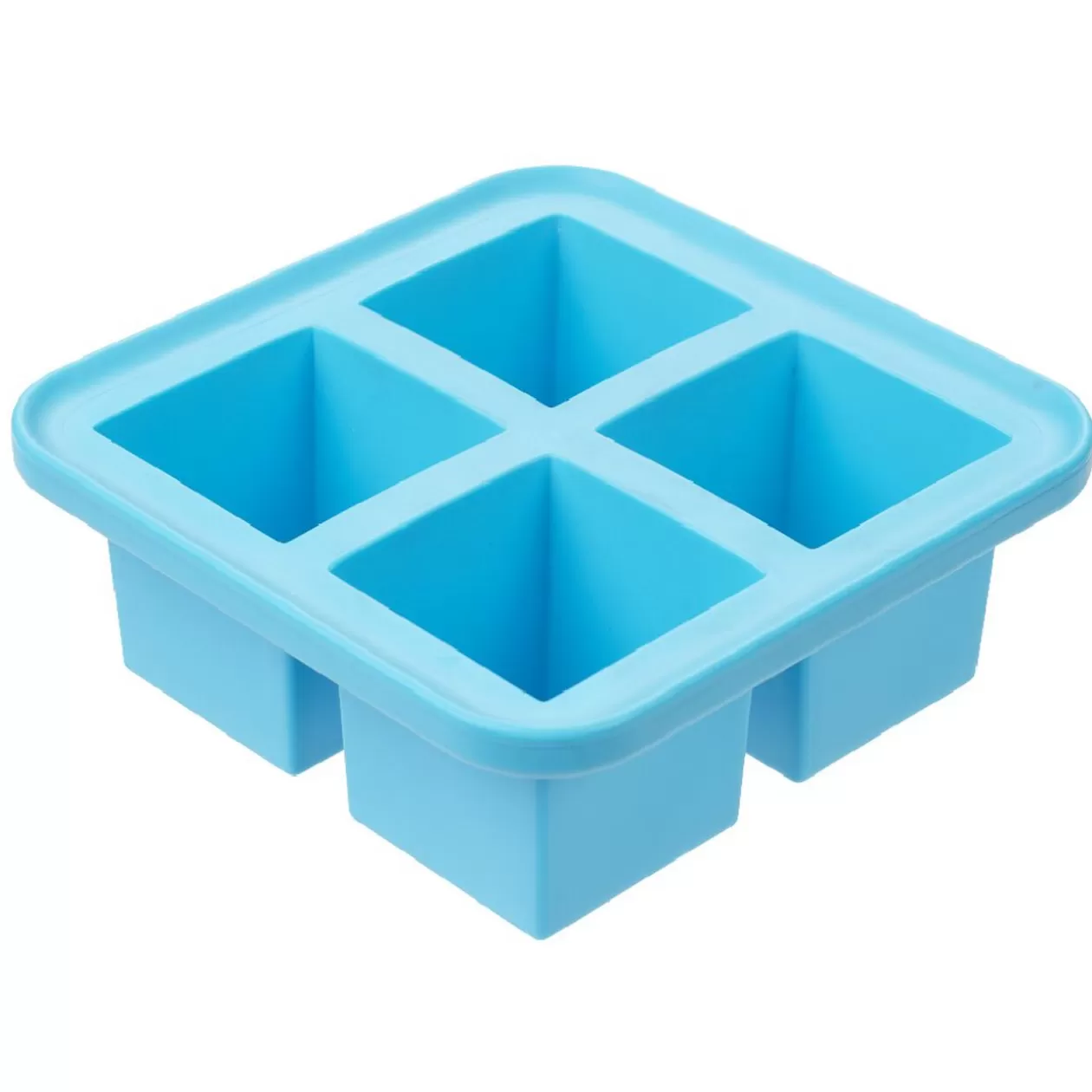 Gifi Bac à glaçon XXL en silicone 4 compartiments blanc/bleu< Conservation Alimentaire