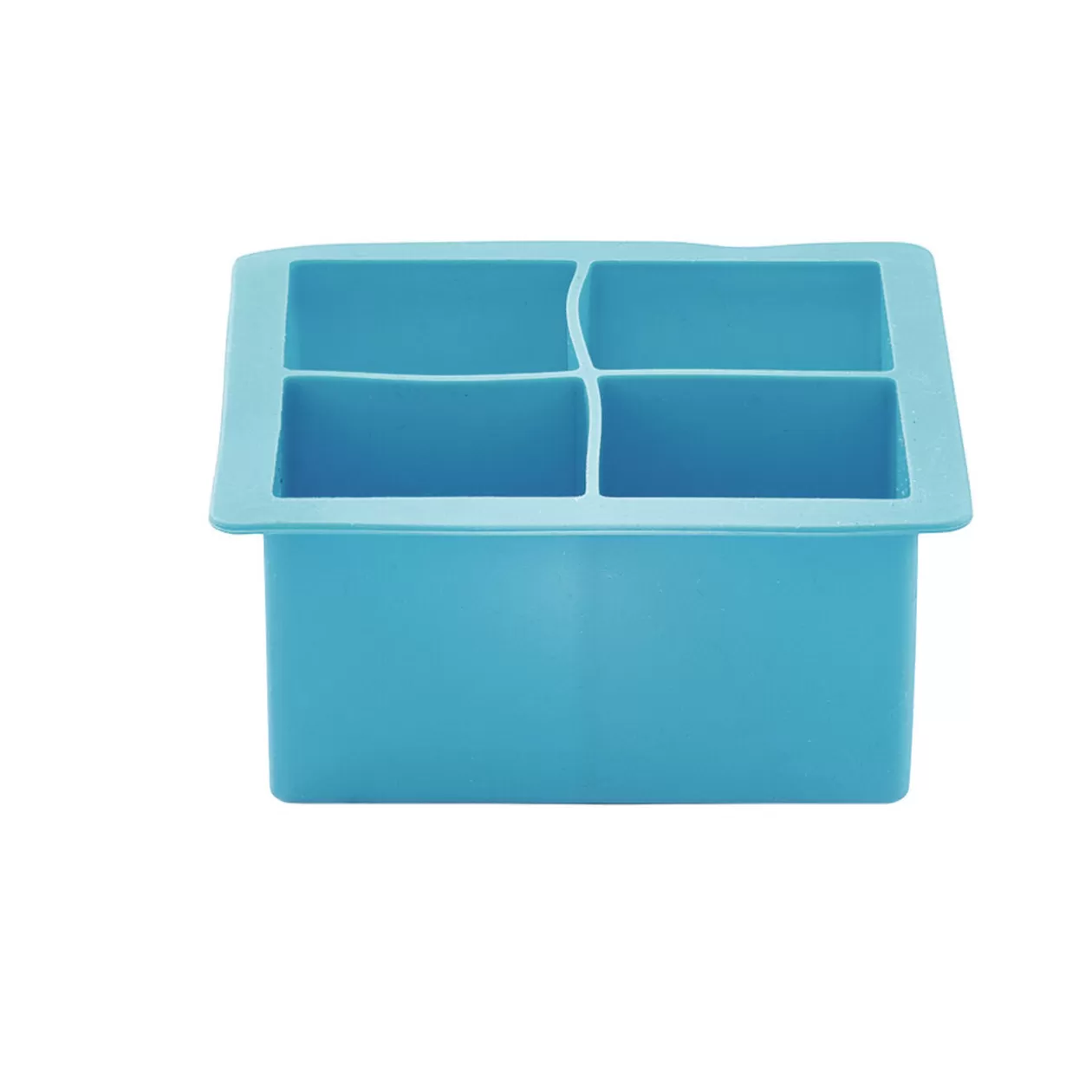 Bac à glaçons XXL 4 compartiments silicone bleu>Gifi Discount
