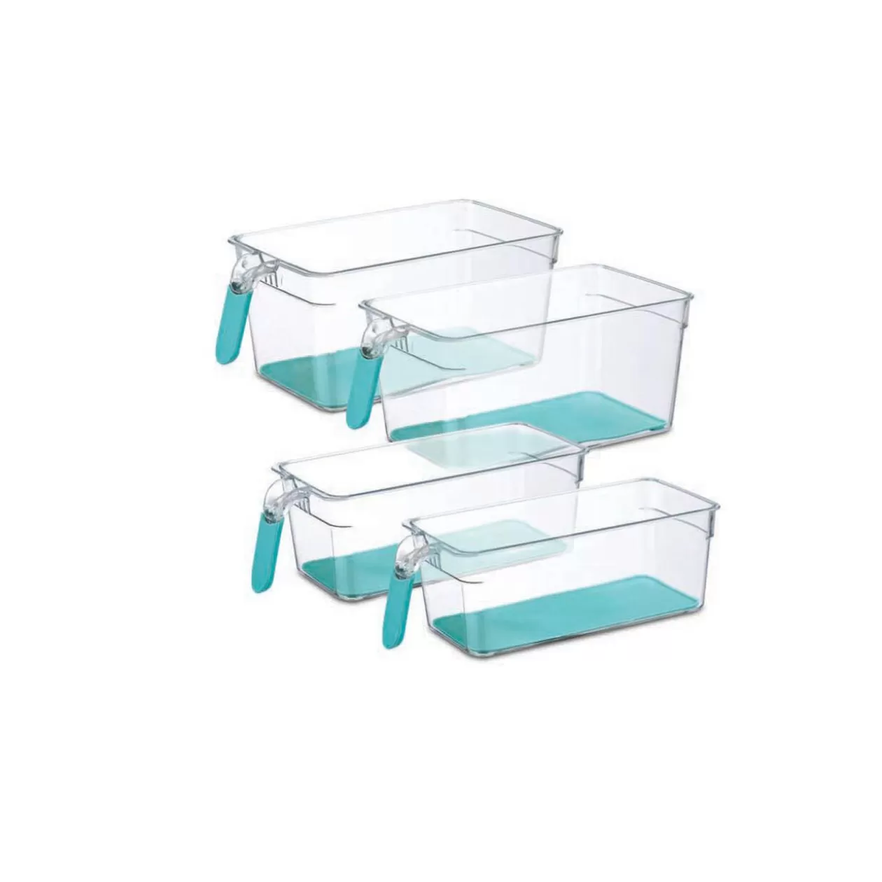 Gifi Bac de rangement pour frigo avec poignée x4< Rangement De Cuisine
