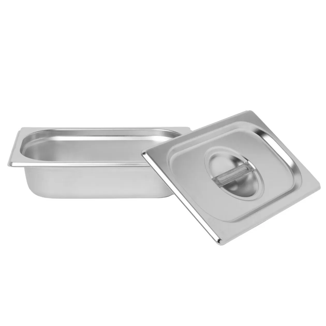Gifi Bac inox avec couvercle préparation conservation L.26,5 cm< Préparation Culinaire