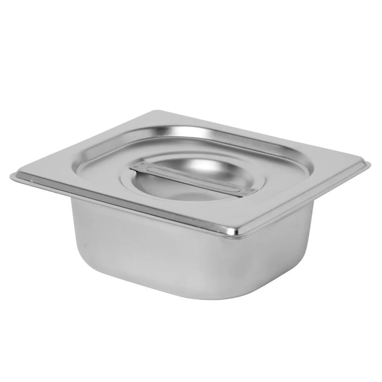 Gifi Bac inox avec couvercle préparation conservation L.7,5 cm< Préparation Culinaire