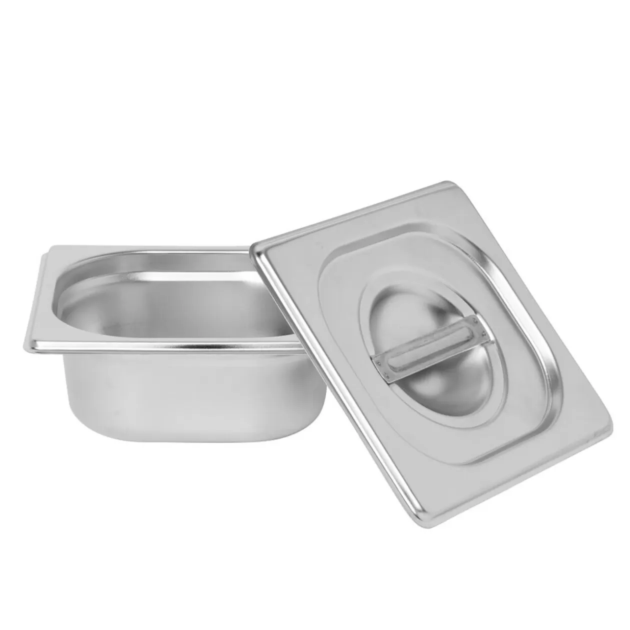 Gifi Bac inox avec couvercle préparation conservation L.7,5 cm< Préparation Culinaire