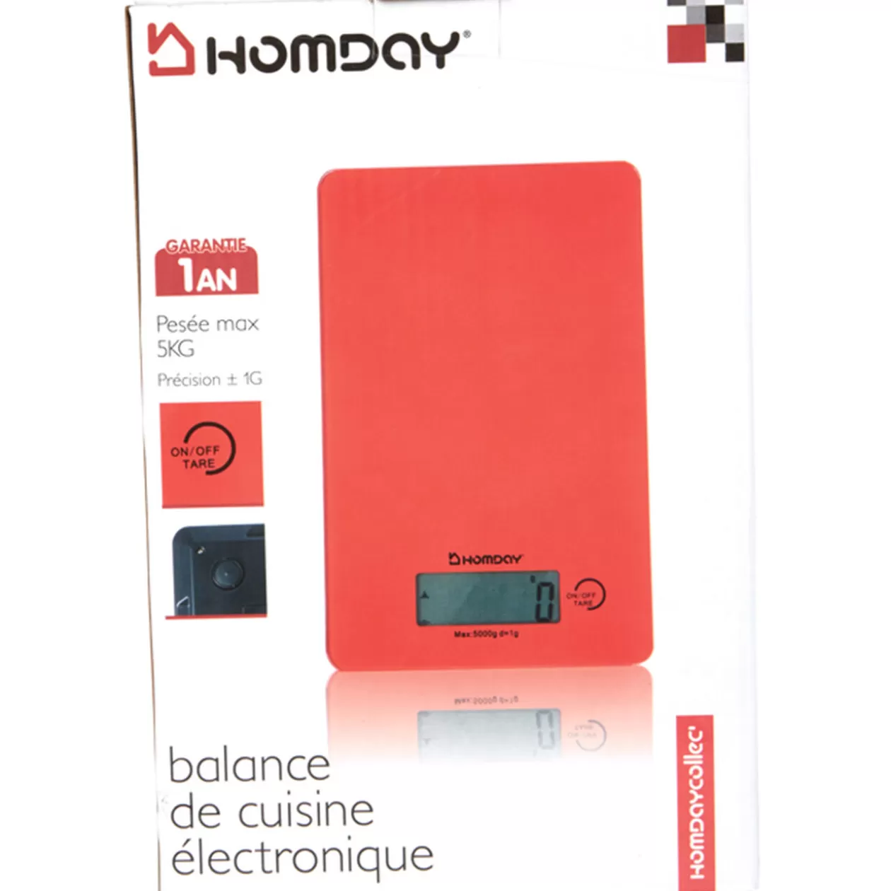 Gifi Balance de cuisine électronique Homday rouge< Préparation Culinaire