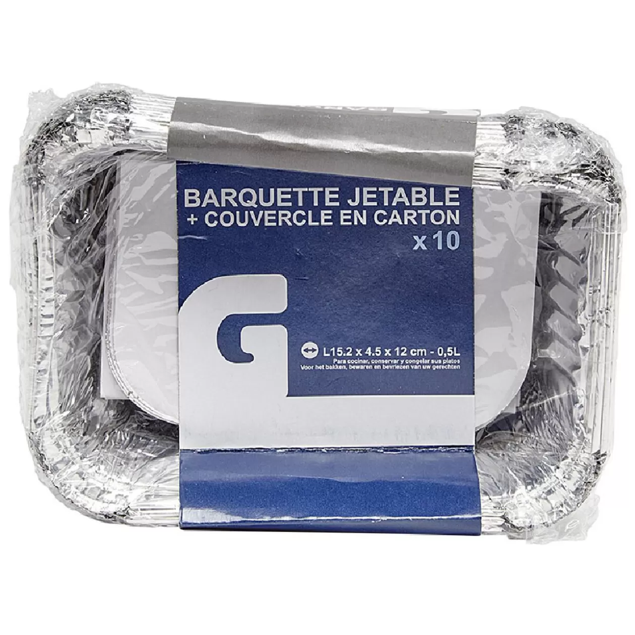 Gifi Barquette en aluminium 0,5L par 10< Conservation Alimentaire