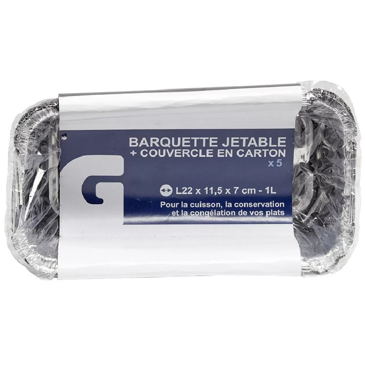 Gifi Barquette en aluminium 1L par 5< Conservation Alimentaire