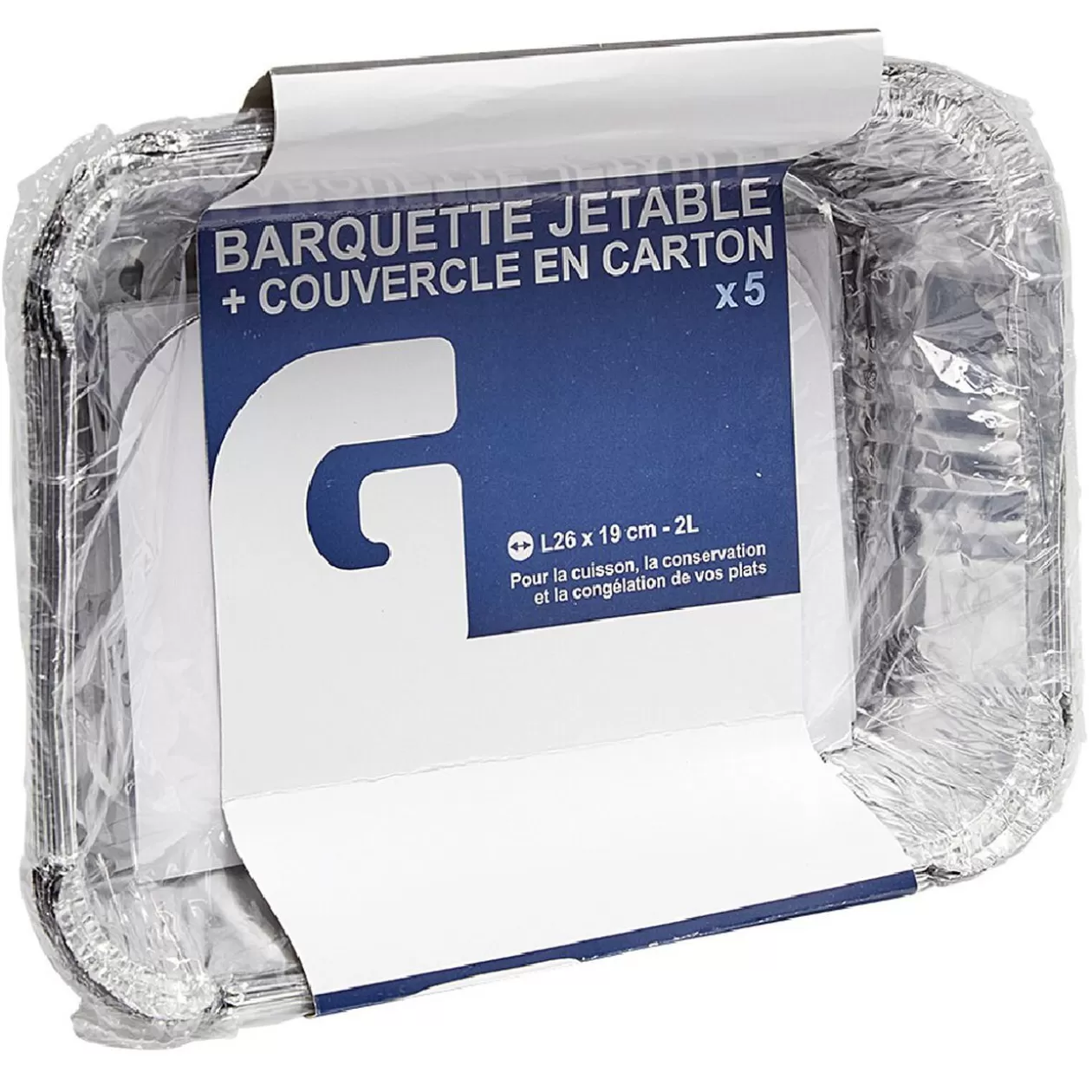Gifi Barquette en aluminium 2L par 5< Conservation Alimentaire