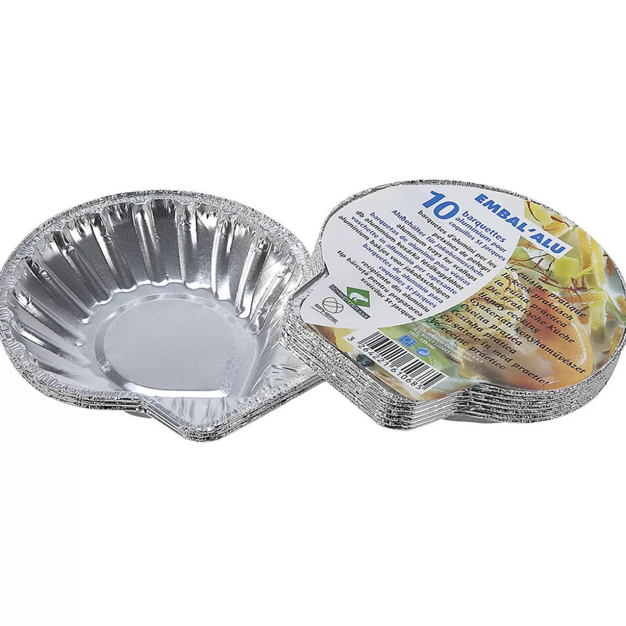Gifi Barquettes coquilles St Jacques aluminium x10< Conservation Alimentaire