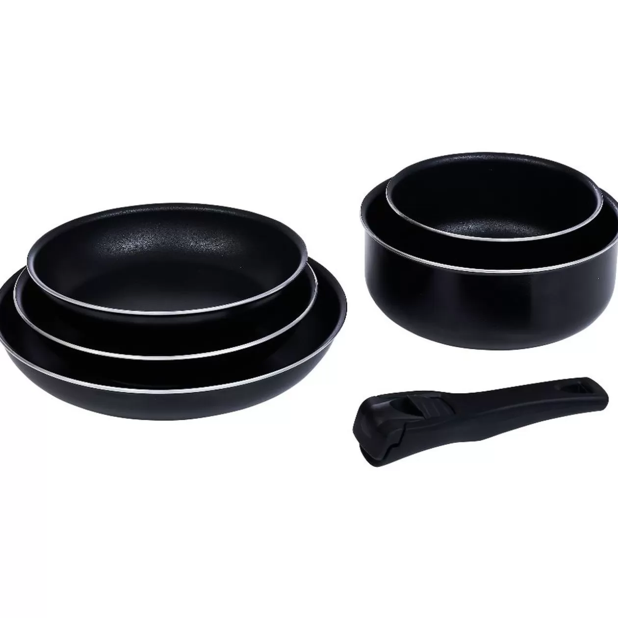 Gifi Batterie de cuisine 6 pièces aluminium noir< Cuisson
