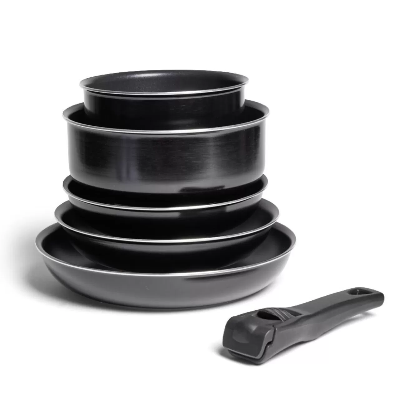 Gifi Batterie de cuisine 6 pièces aluminium noir< Cuisson