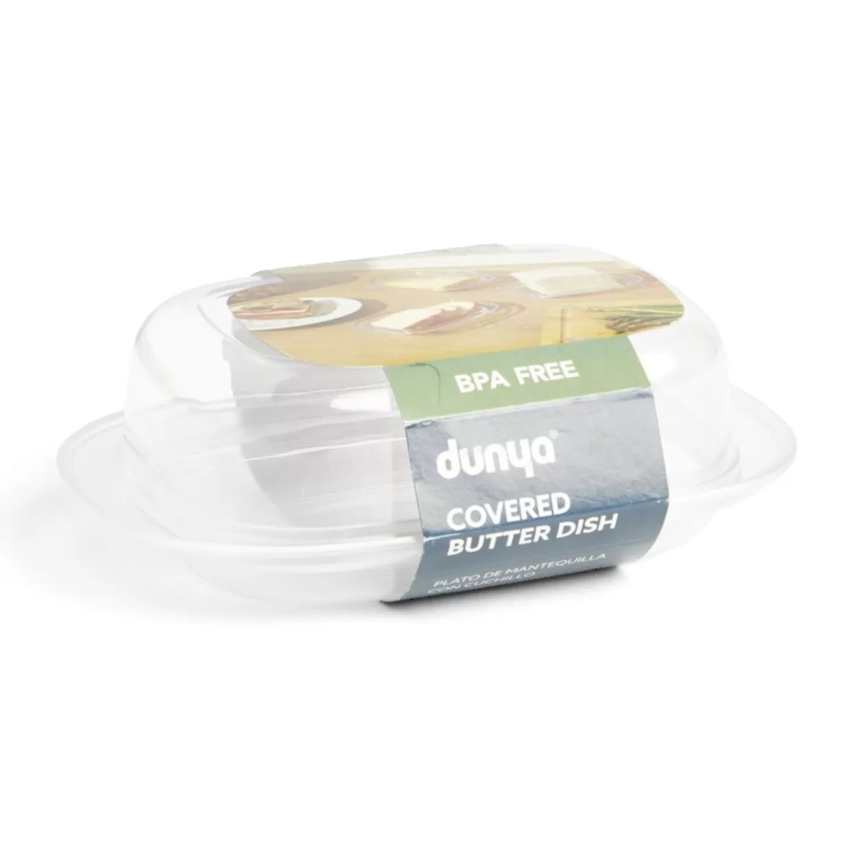 Gifi Beurrier plastique sans BPA transparent ou gris 17,4x12,5xH6cm< Préparation Culinaire