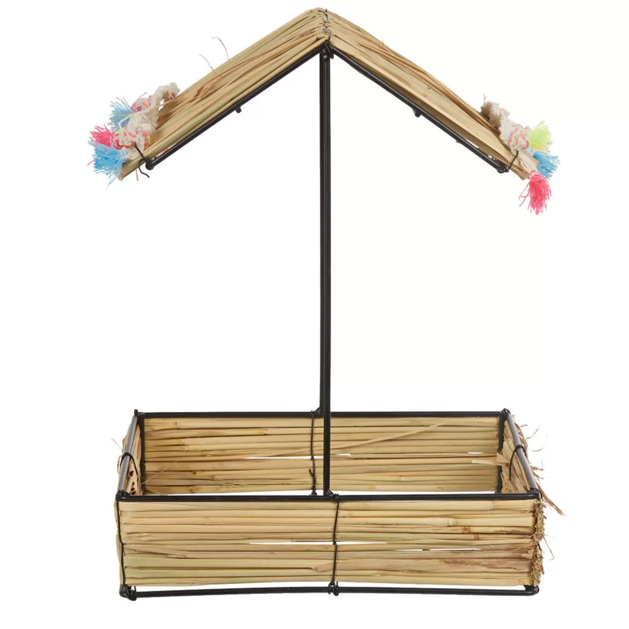 Gifi Bocal à paille et couvercle style tropical avec support x4< Vaisselle Et Accessoires De Table