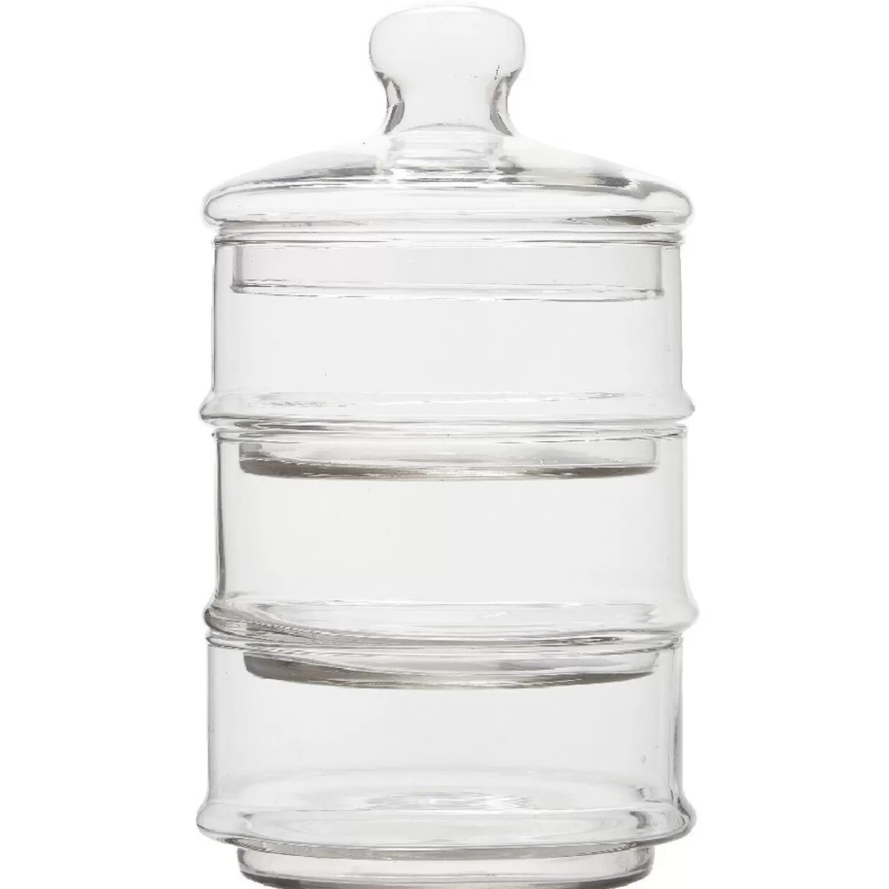 Gifi Bocal bonbonnière 3 compartiments en verre transparent< Conservation Alimentaire