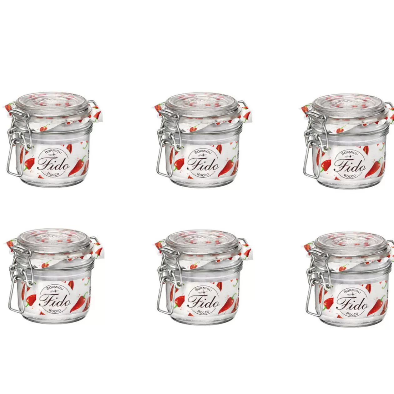 Gifi Bocal de conserve fermeture à clapet 200 ml x 6< Conservation Alimentaire