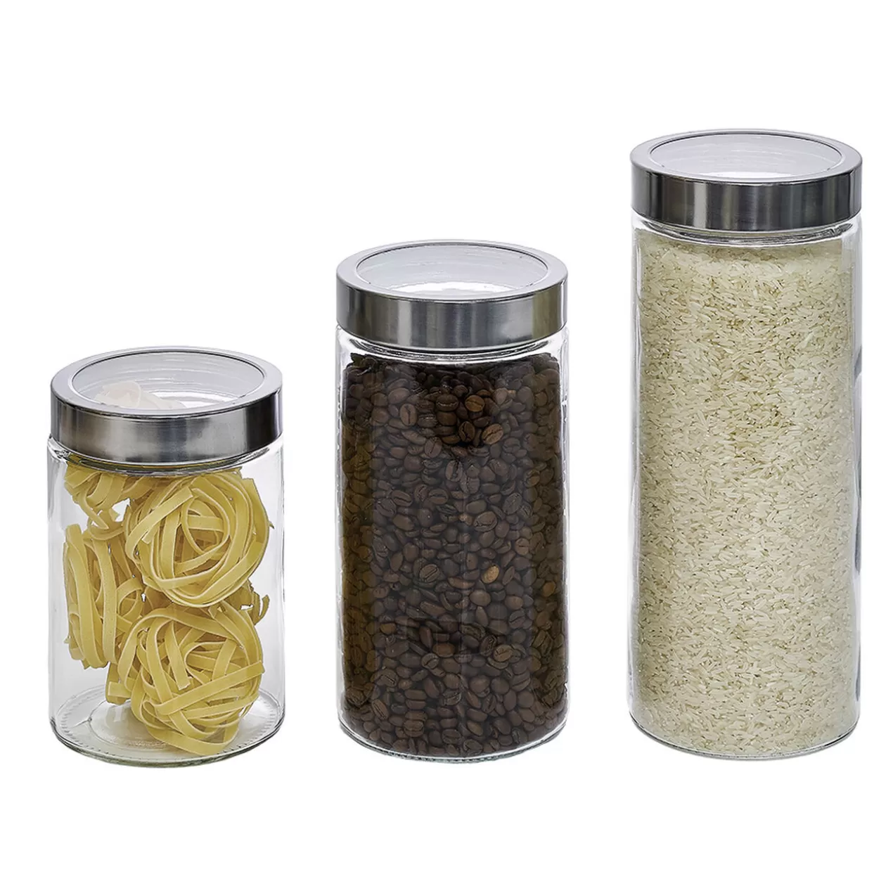 Gifi Bocal en verre avec couvercle hermétique x3< Conservation Alimentaire