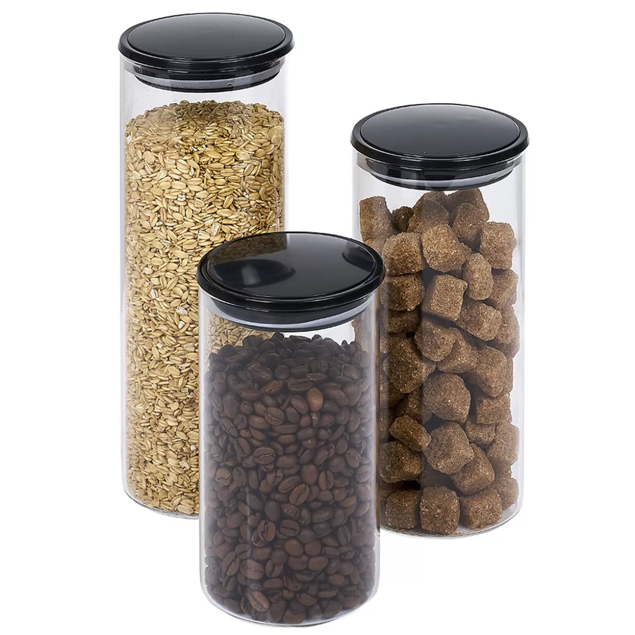 Gifi Bocal en verre avec couvercle x3< Conservation Alimentaire