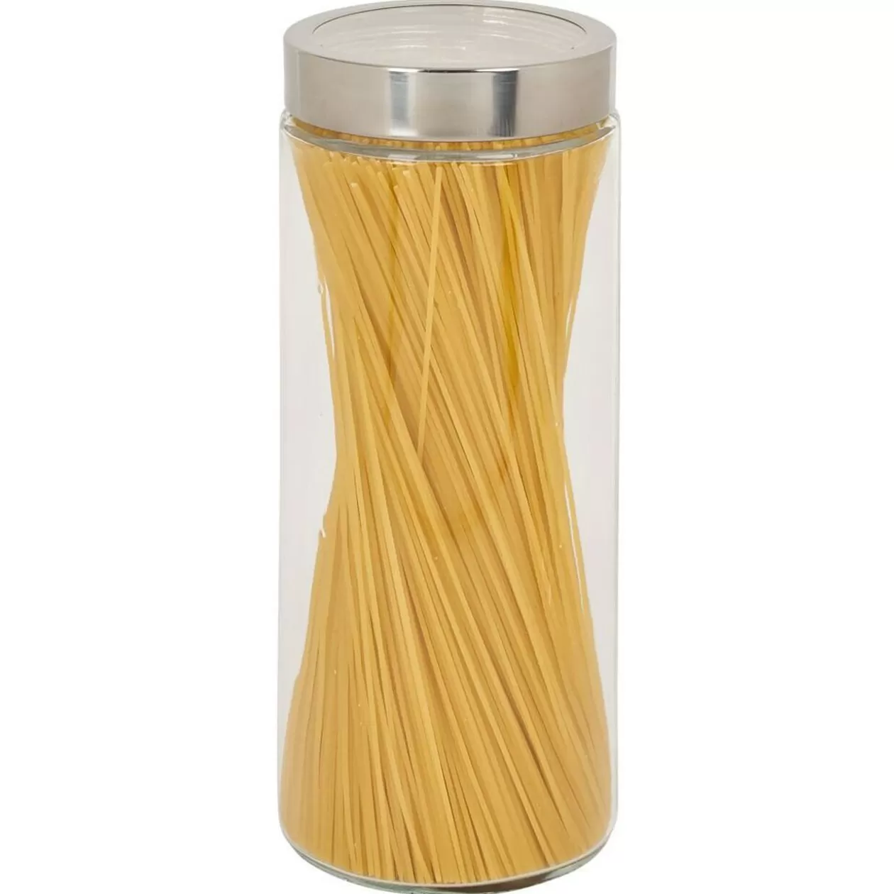 Gifi Bocal en verre transparent couvercle inox 2L - Ø11xH.27cm< Conservation Alimentaire