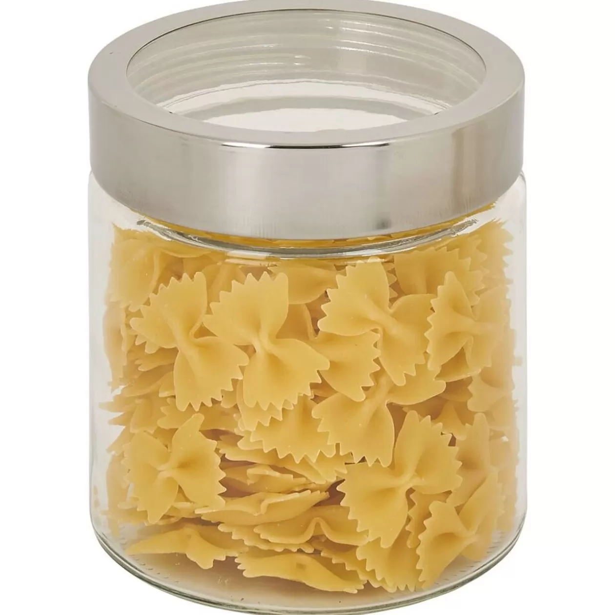 Gifi Bocal en verre transparent couvercle inox 800ml - Ø11xH.12cm< Conservation Alimentaire