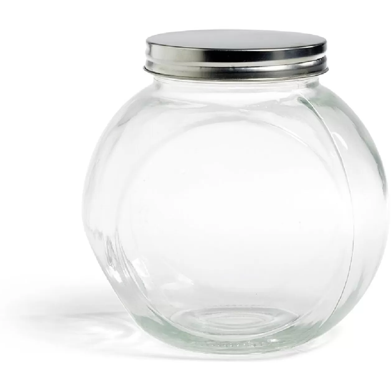 Gifi Bocal en verre transparent couvercle métal 2000ml - 16x11,5xH.16cm< Conservation Alimentaire