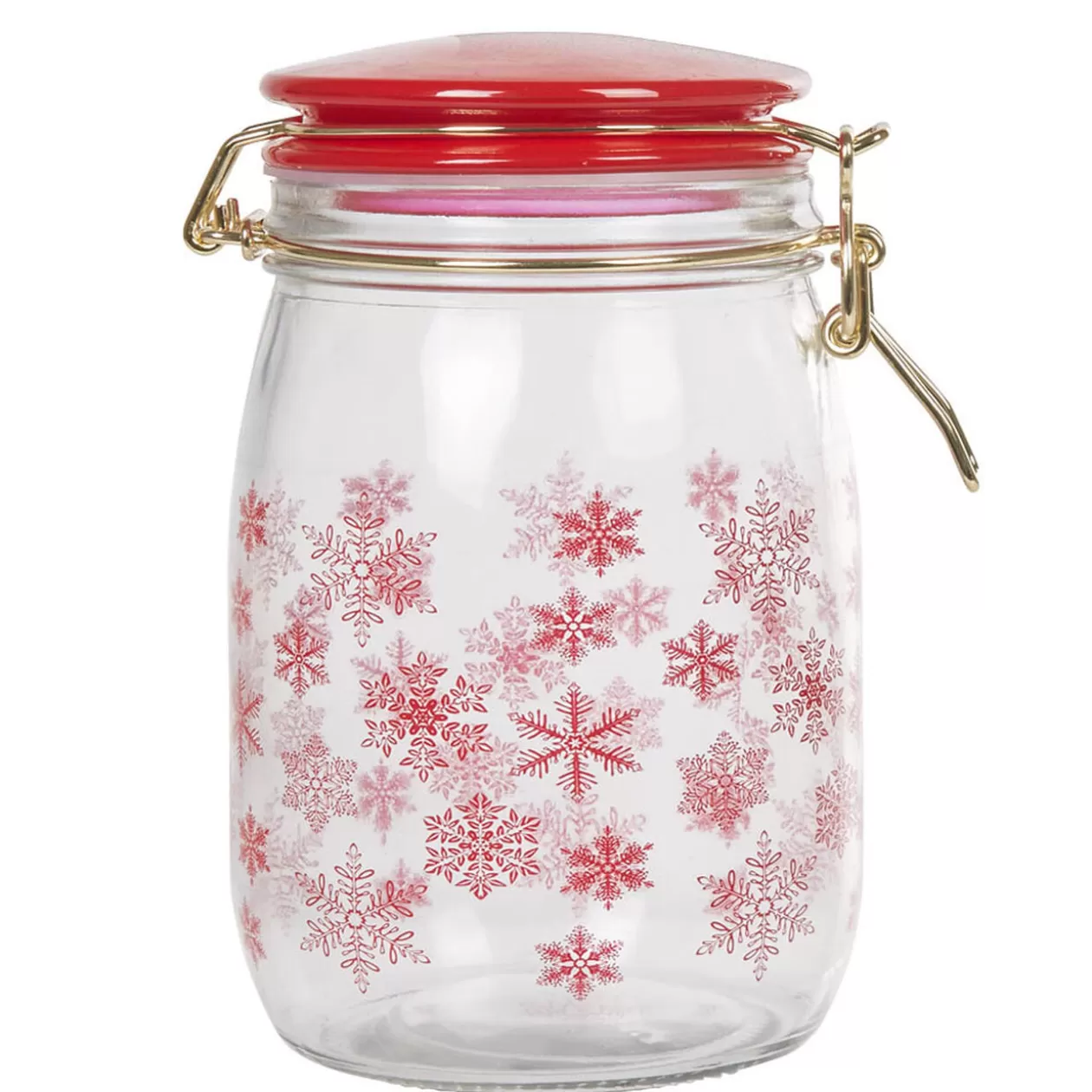 Gifi Bocal flocon rouge Noël< Conservation Alimentaire