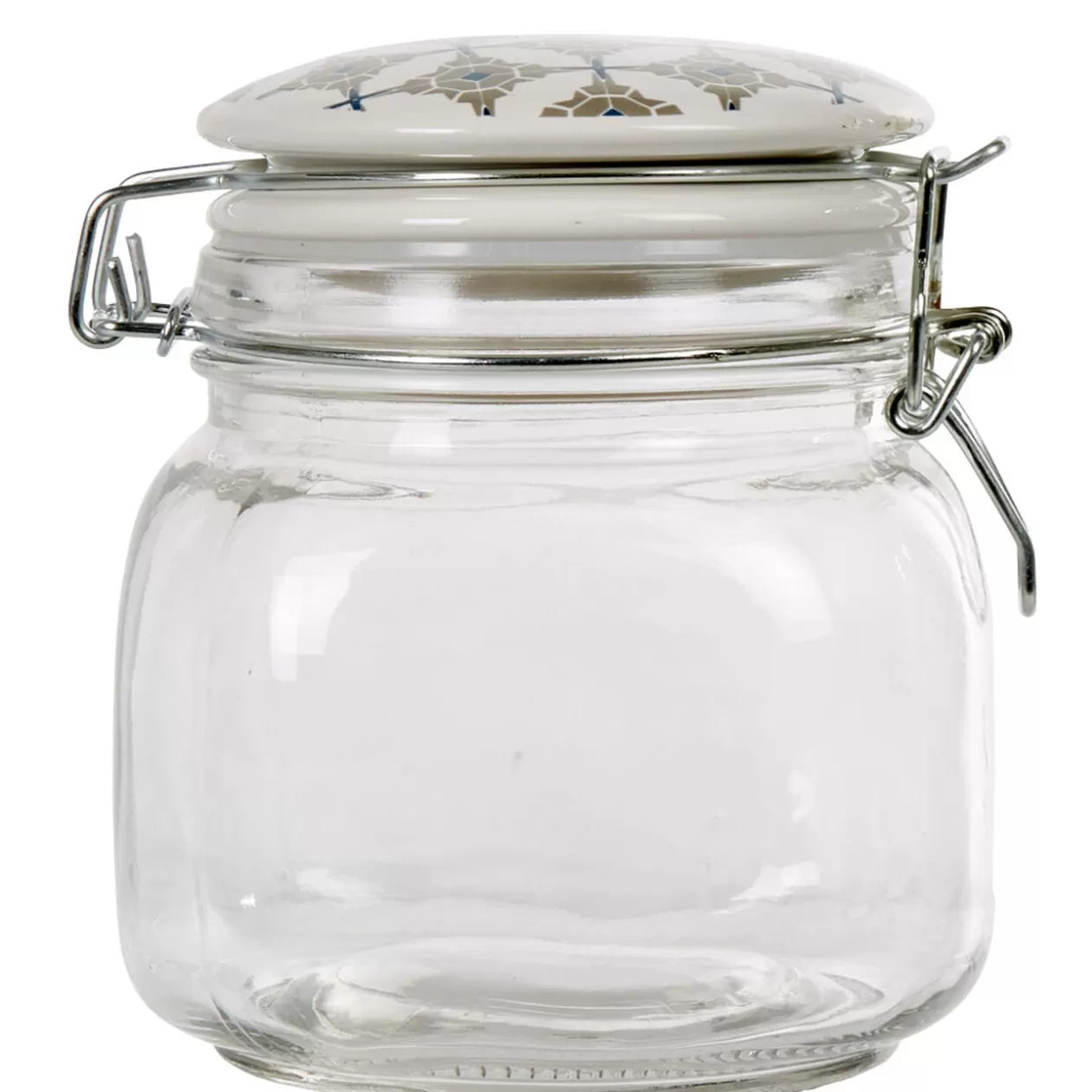 Gifi Bocal hermétique carré en verre couvercle motif ciment 750ml< Conservation Alimentaire