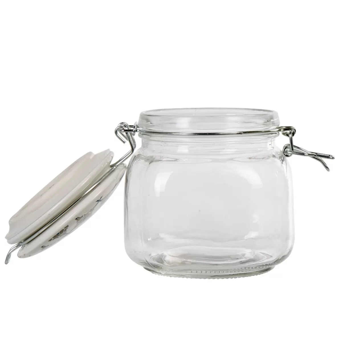 Gifi Bocal hermétique carré en verre couvercle motif ciment 750ml< Conservation Alimentaire