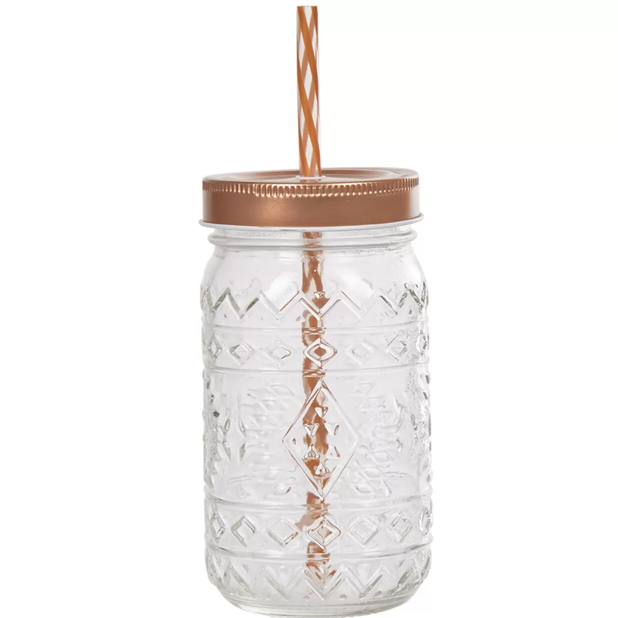 Bocal motif Noël couvercle doré avec paille>Gifi Flash Sale