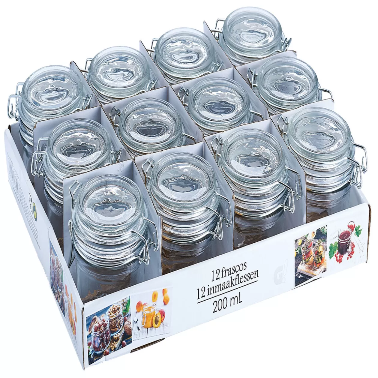 Gifi Bocal rond hermétique transparent x12< Conservation Alimentaire
