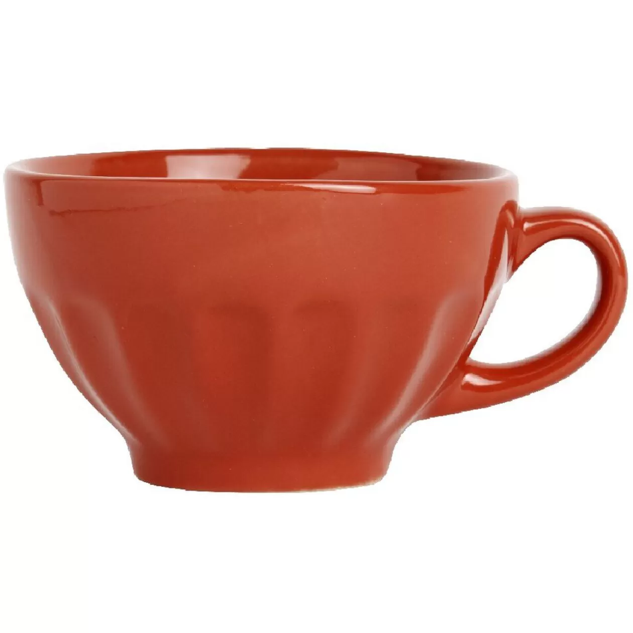 Gifi Bol à café avec anse rouge cotelé< Vaisselle Et Accessoires De Table