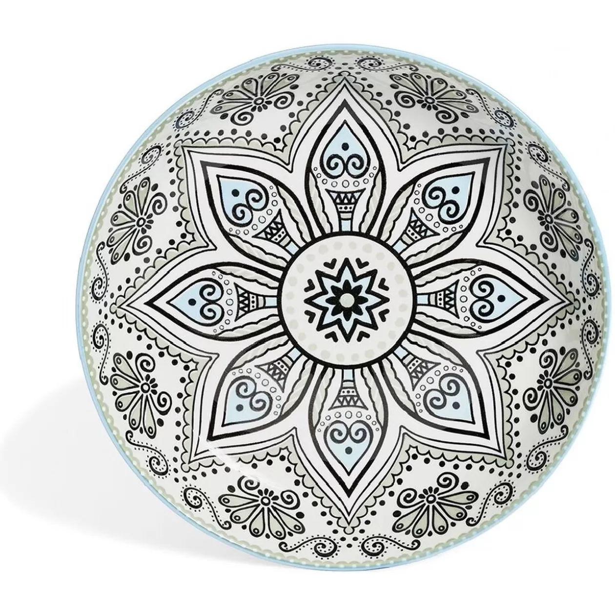 Bol décor oriental porcelaine Ø23xH4cm>Gifi Online