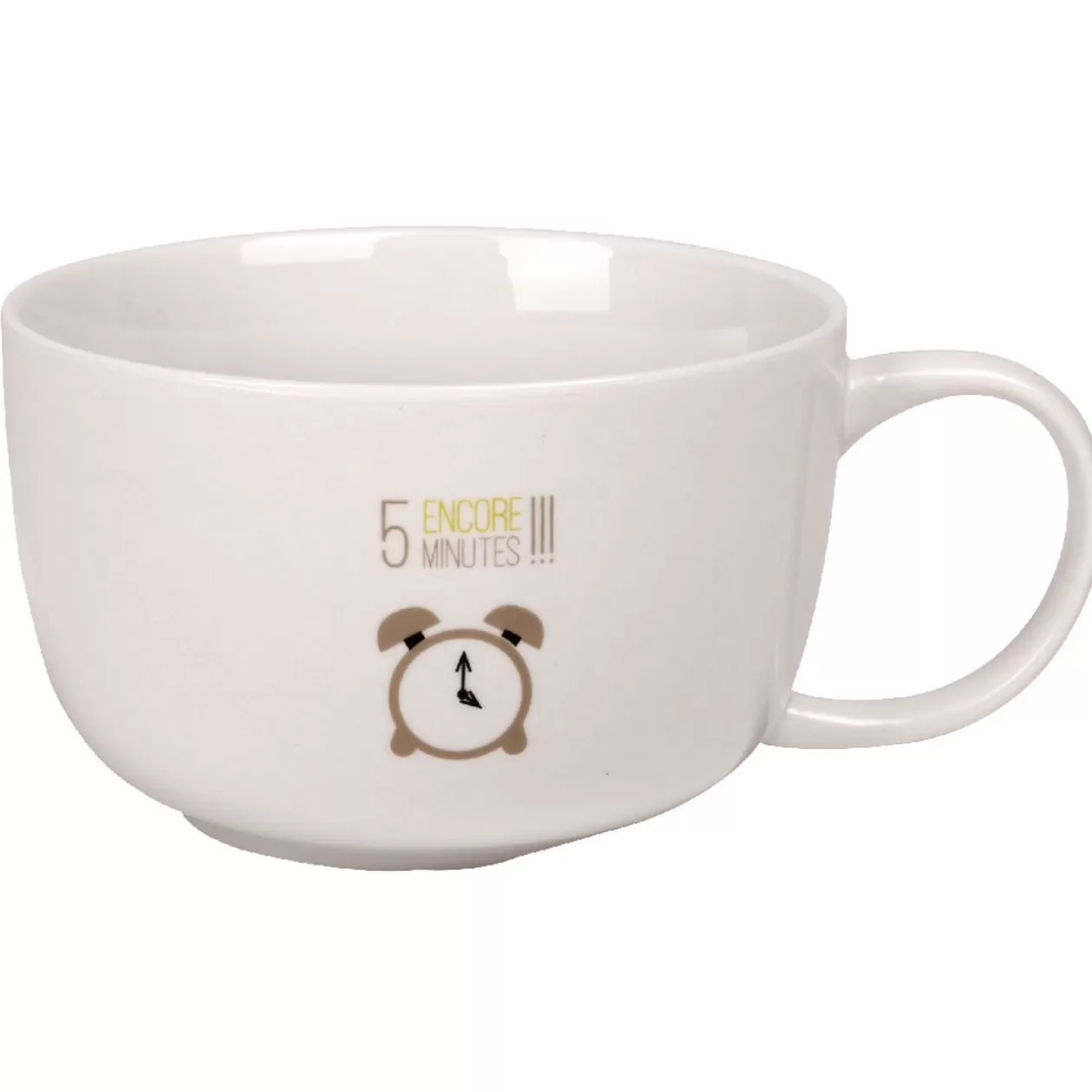 Bol jumbo blanc motif réveil>Gifi Fashion