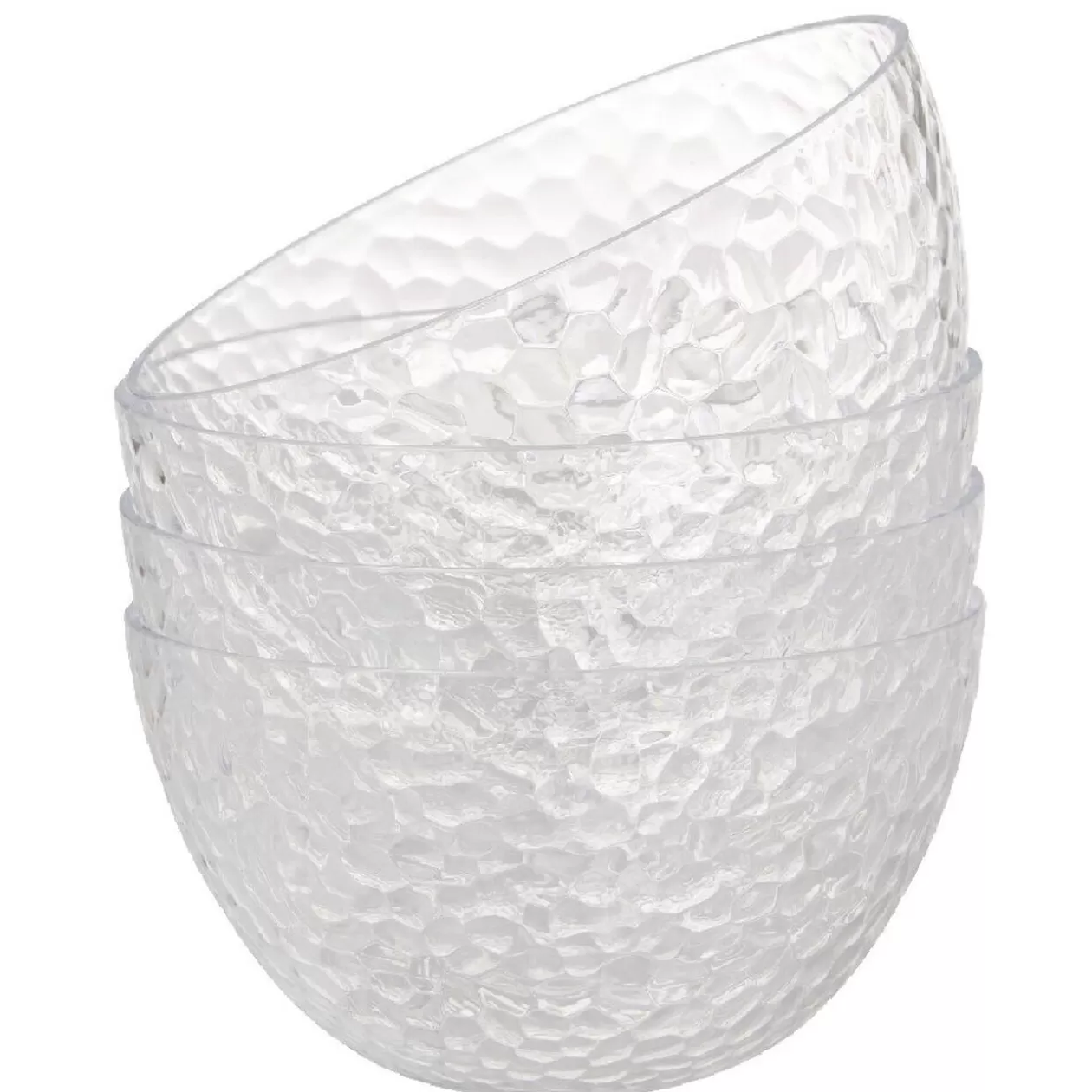Bol plastique transparent martelé x4>Gifi Best Sale