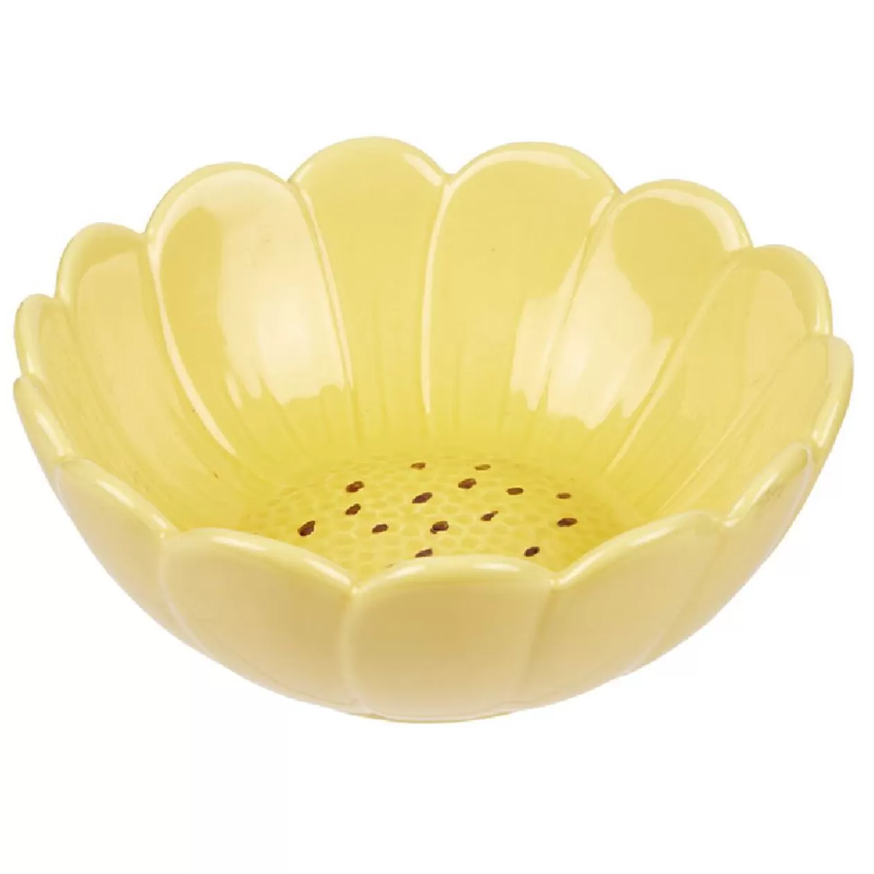 Bol saladier forme fleur dolomite jaune Ø16xH7,5cm>Gifi Clearance