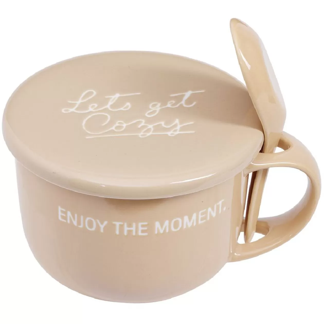 Bol soupe jumbo 62cl et cuillère porcelaine cocooning>Gifi Online