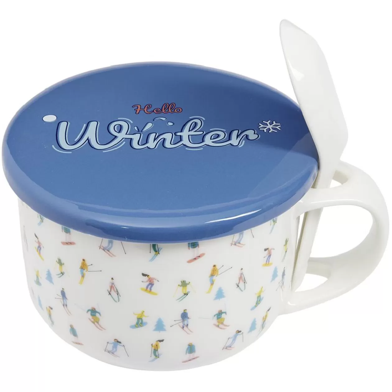 Bol soupe jumbo 62cl et cuillère porcelaine fun>Gifi Sale