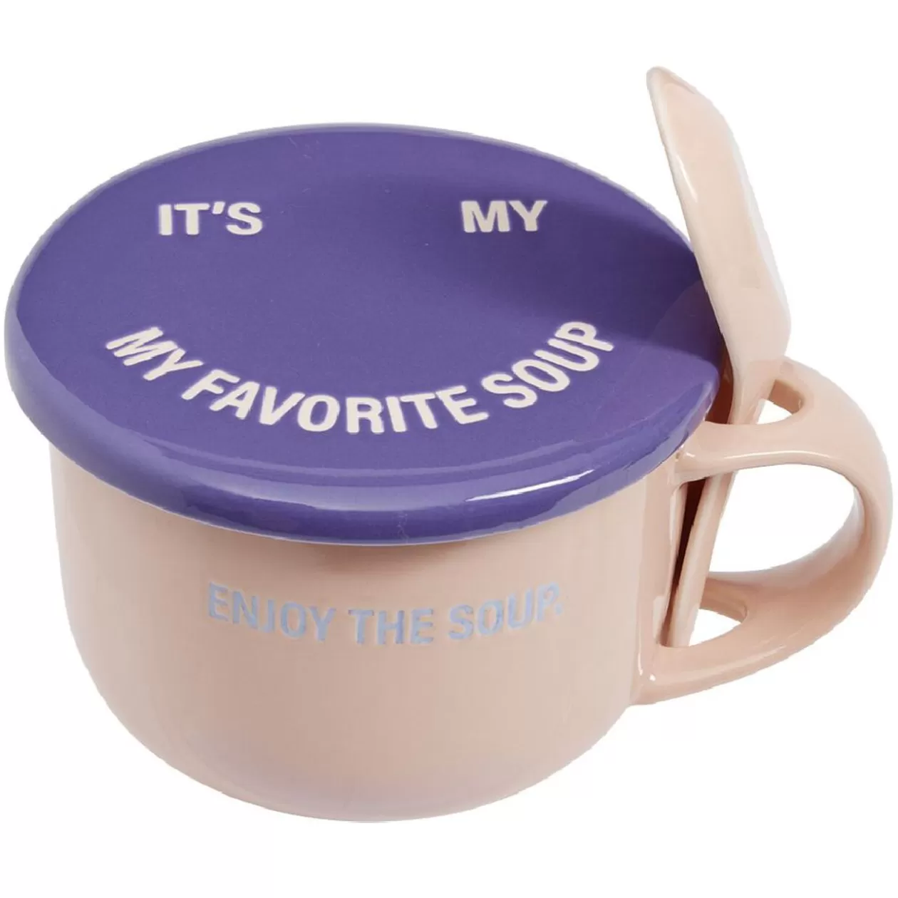 Bol soupe jumbo 62cl et cuillère porcelaine fun>Gifi Sale