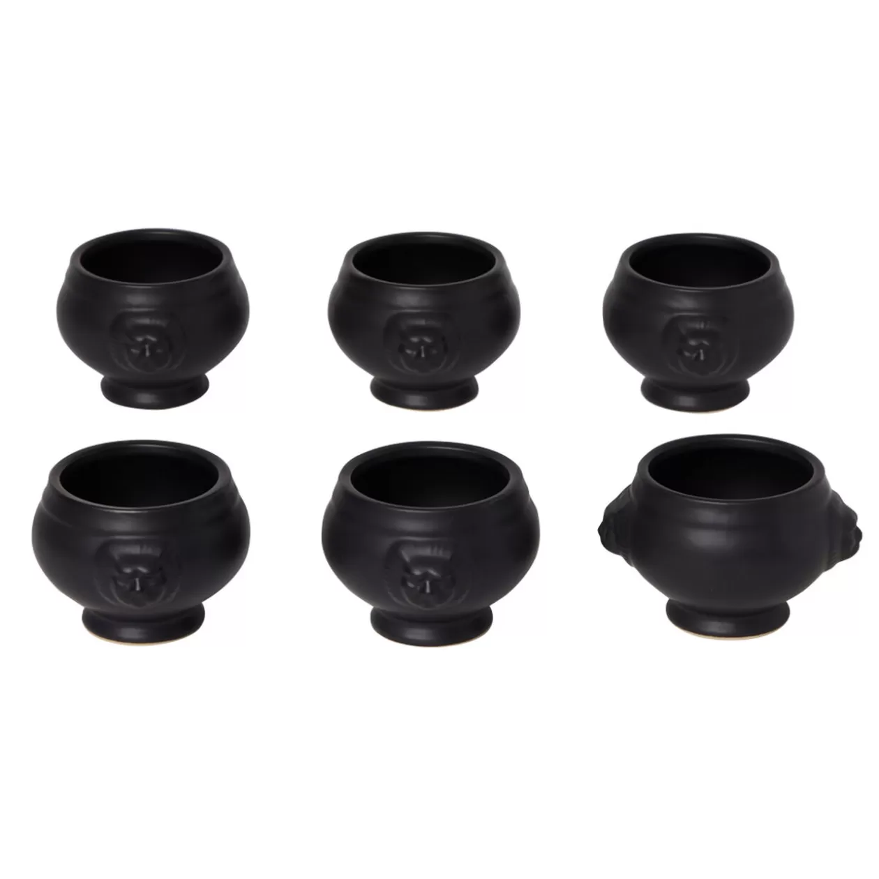 Bol tête de lion noir mat x6>Gifi Clearance