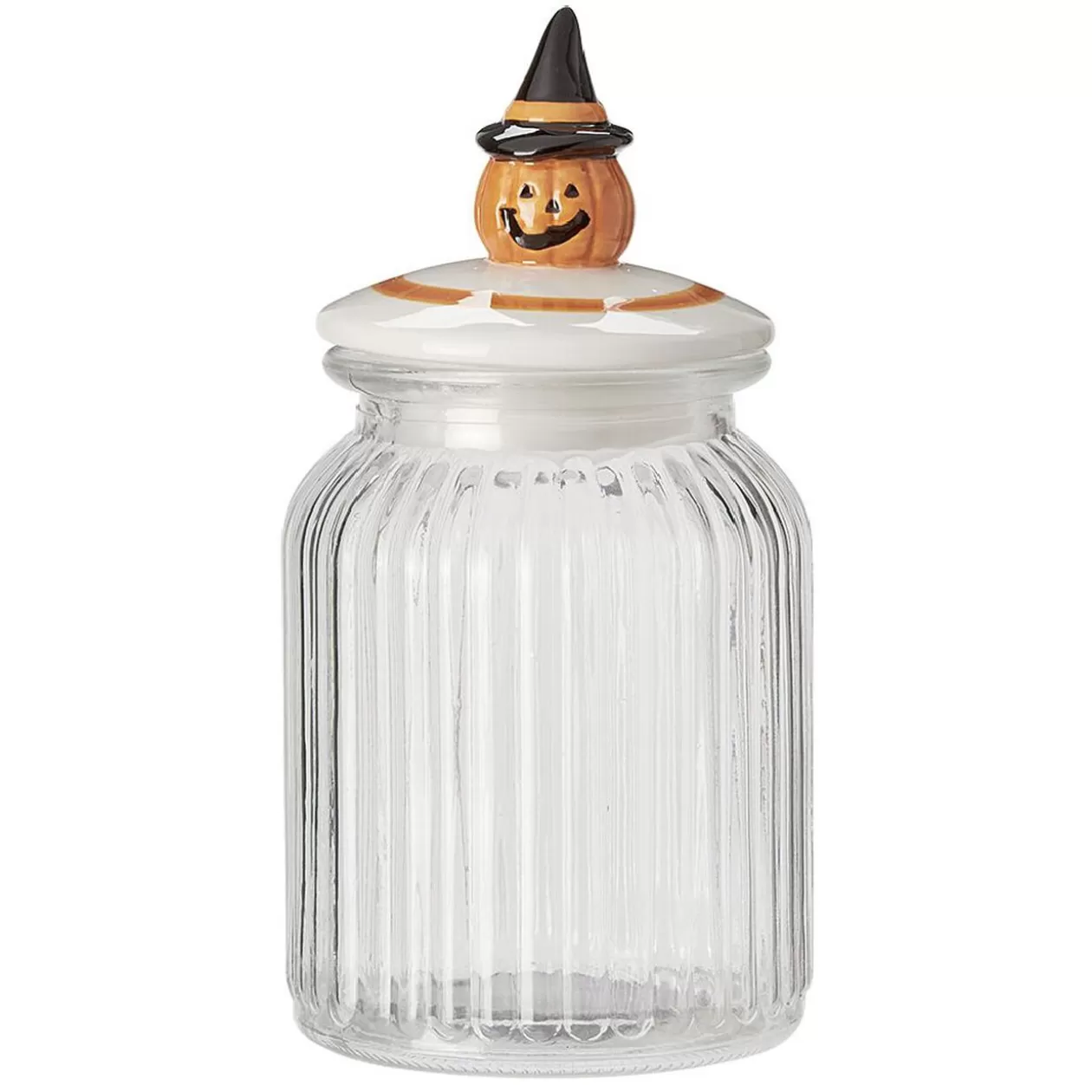 Gifi Bonbonnière transparente couvercle déco citrouille Halloween 1L< Conservation Alimentaire