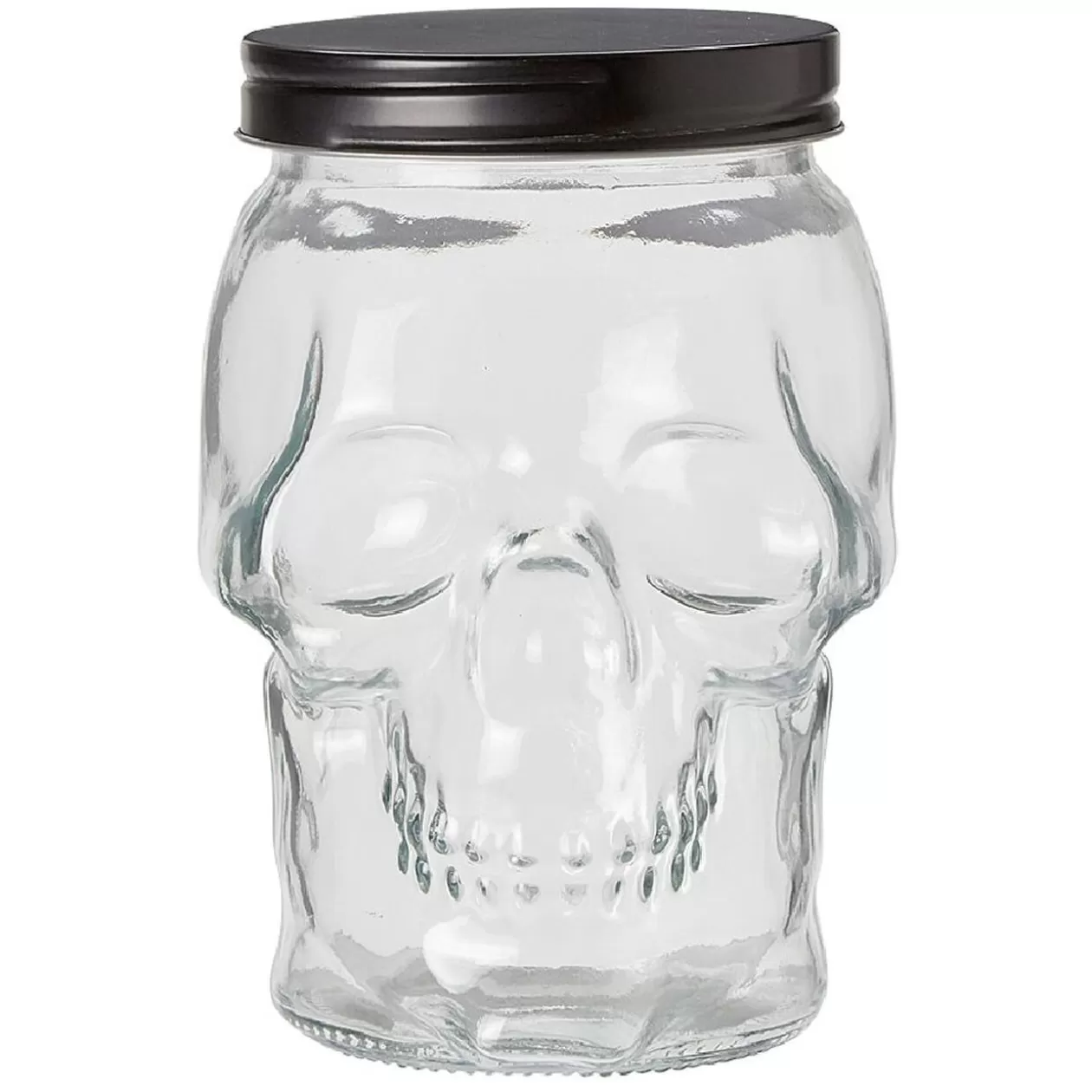 Gifi Bonbonnière transparente design Tête de mort Halloween 1,5L< Conservation Alimentaire