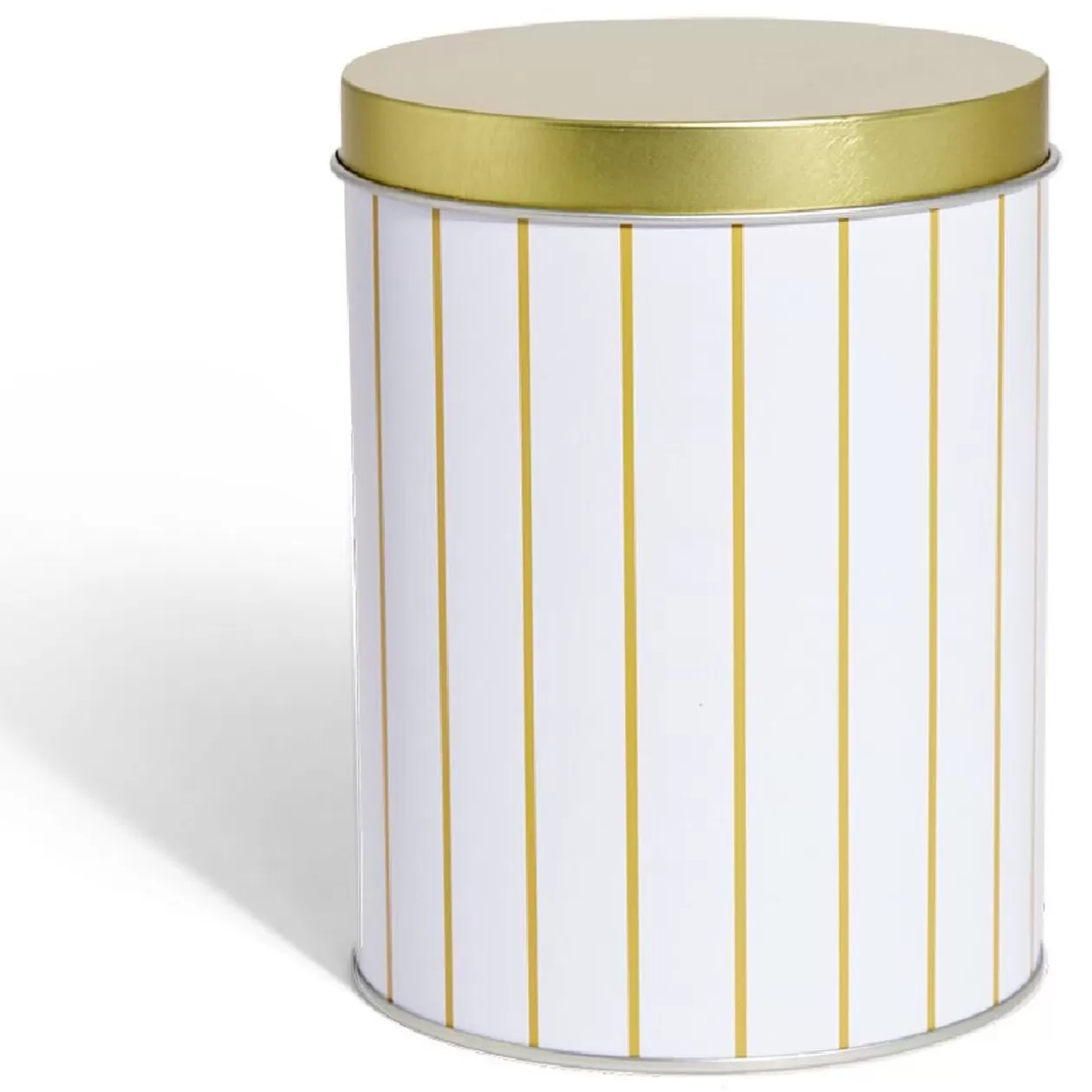 Gifi Boîte à biscuits ronde métal blanc doré Ø10,5H14cm< Conservation Alimentaire