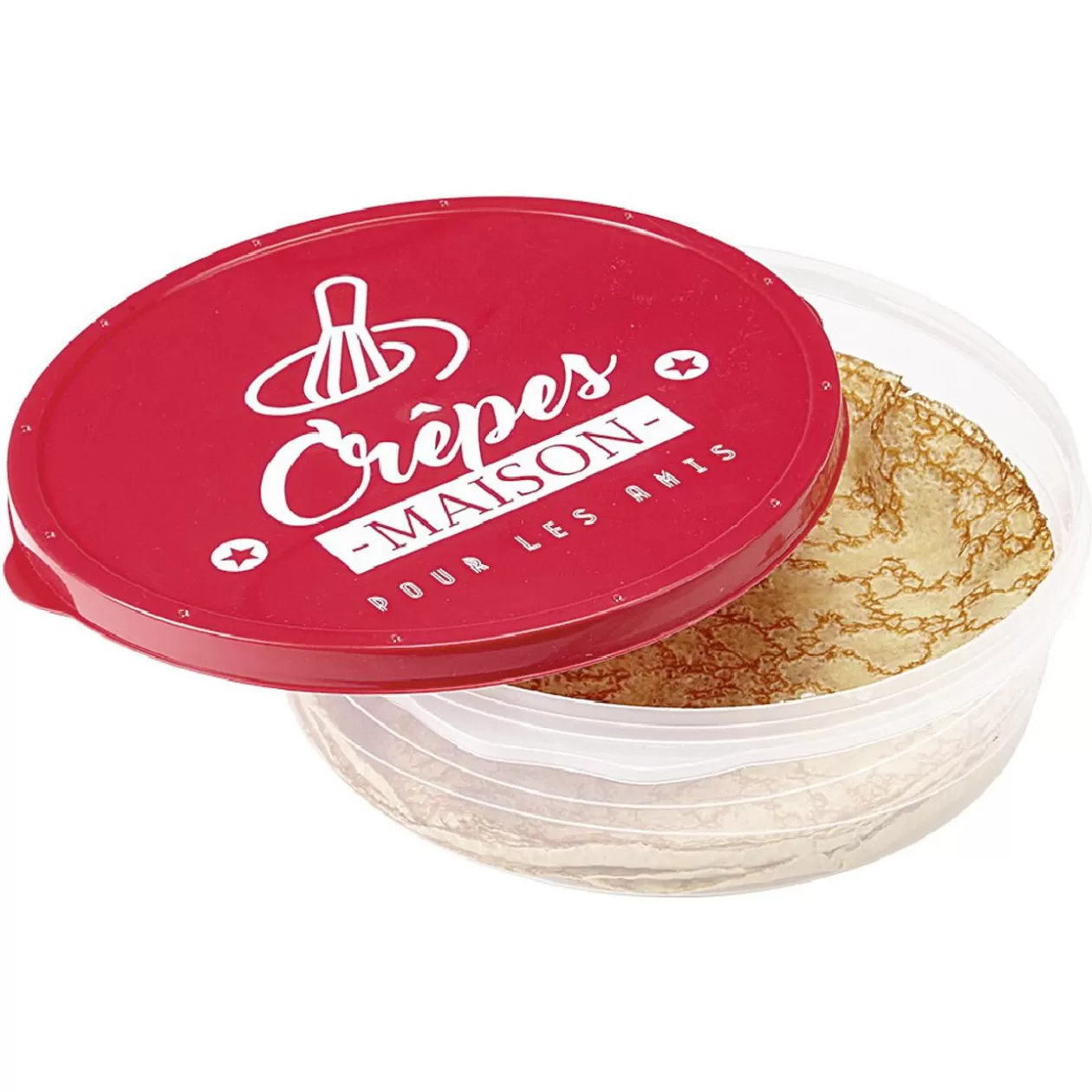 Gifi Boîte à crêpes ronde avec couvercle design rouge< Conservation Alimentaire