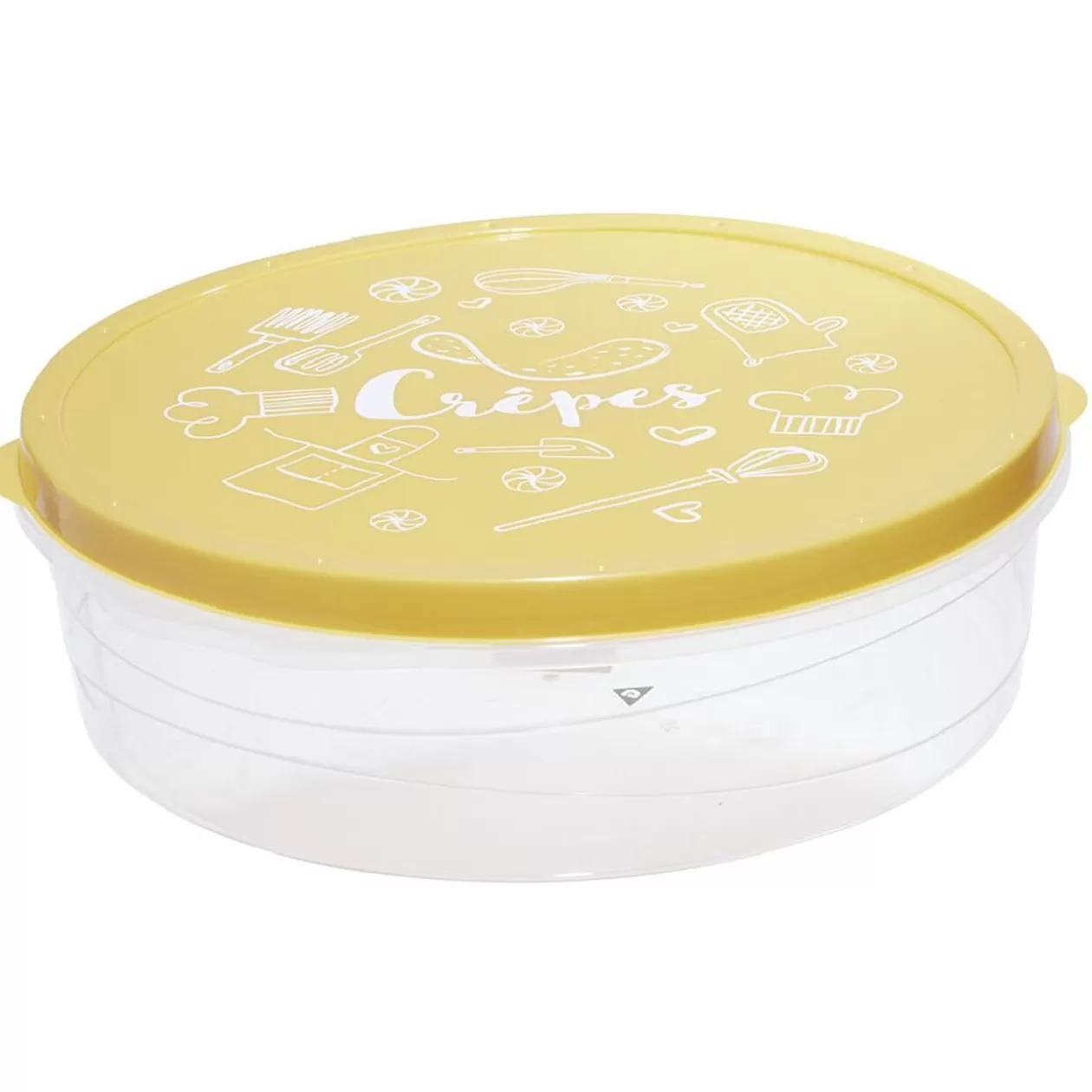 Gifi Boîte à crêpes ronde avec couvercle imprimé motif cuisine Ø28xH9 cm< Conservation Alimentaire