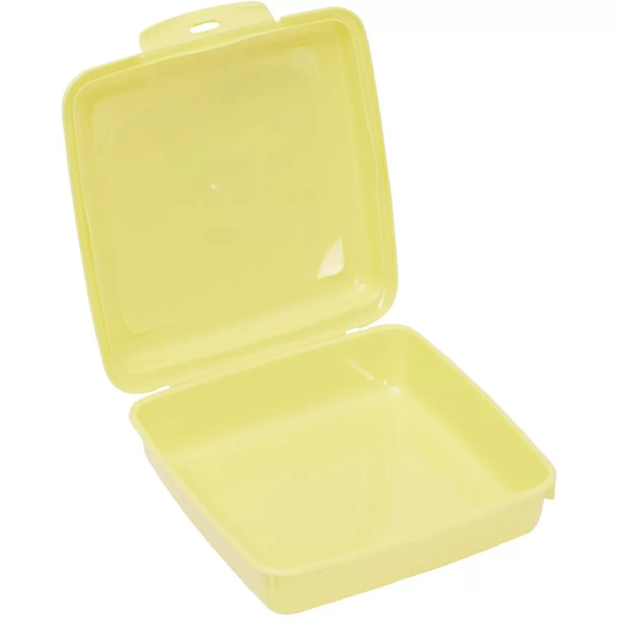 Gifi Boîte à goûter carrée plastique jaune 15x14,5xH5cm< Conservation Alimentaire