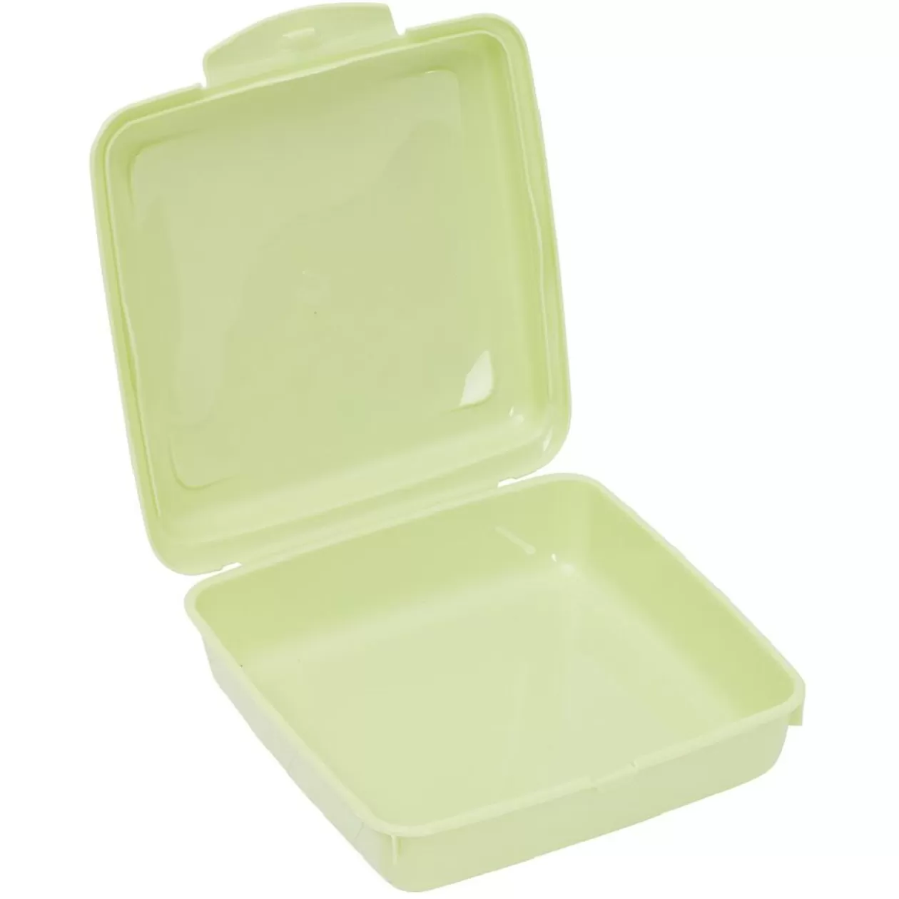 Gifi Boîte à goûter carrée plastique vert 15x14,5xH5cm< Conservation Alimentaire