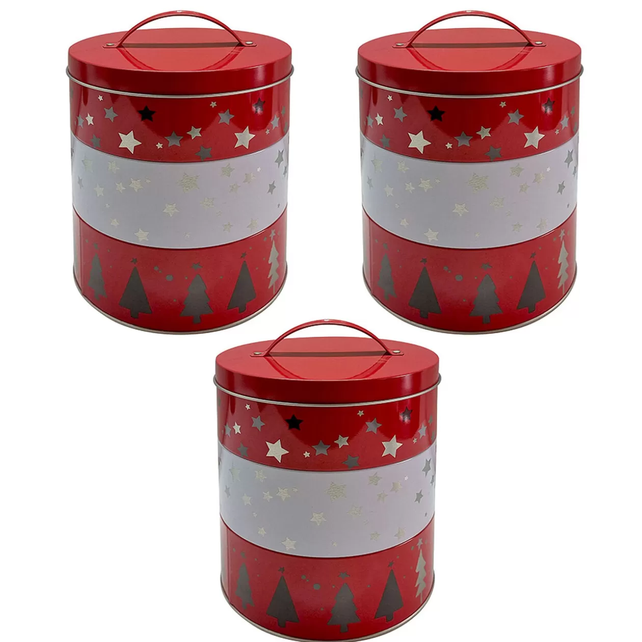 Gifi Boîte à gâteaux ronde métal imprimé Noël 3 niveaux< Conservation Alimentaire