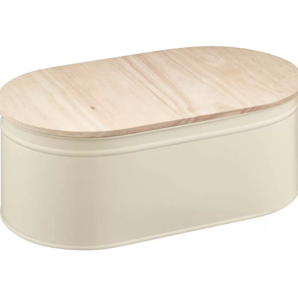 Gifi Boîte à pain ovales en métal et bambou beige naturel< Rangement De Cuisine
