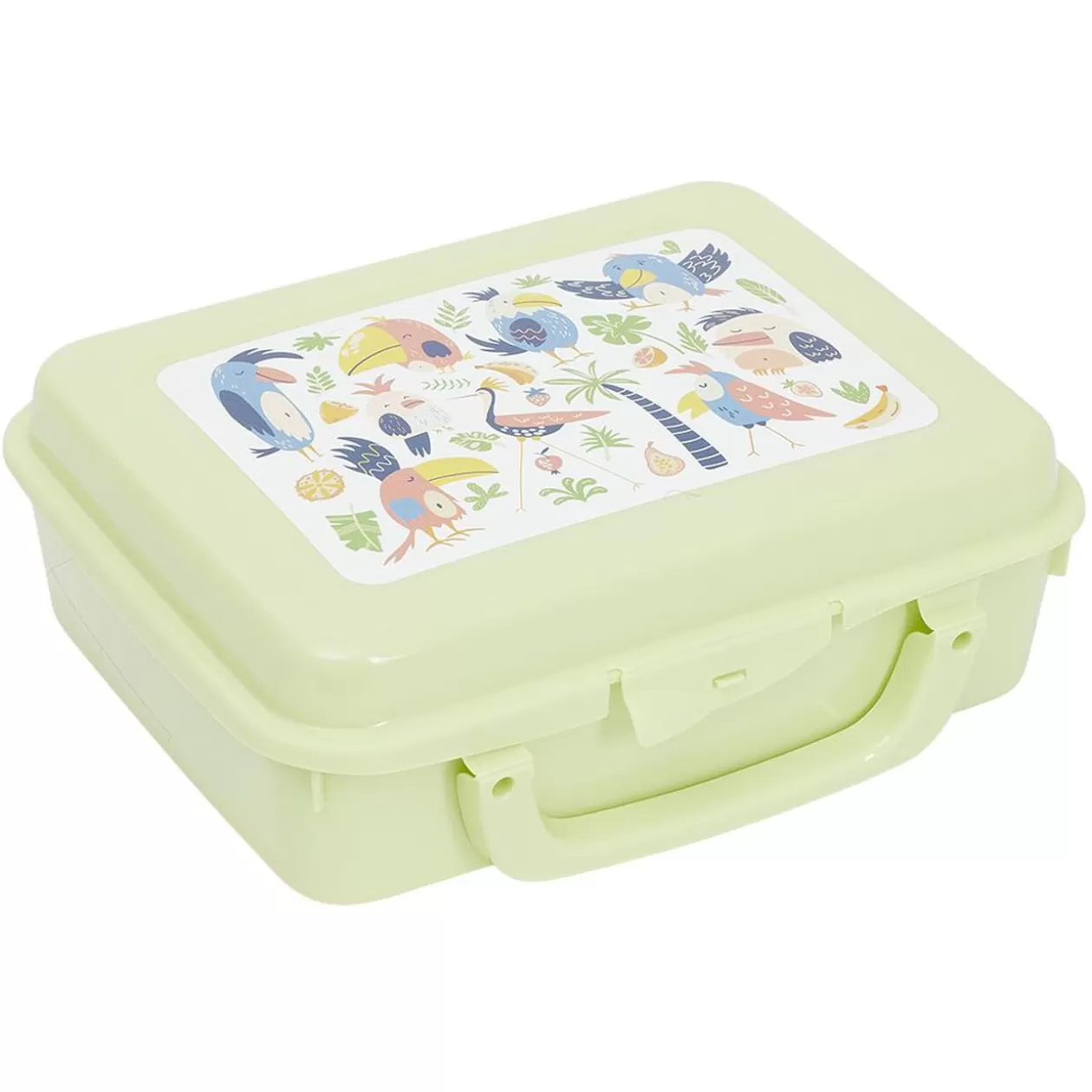 Gifi Boîte à sandwich rectangulaire avec anse plastique jaune 16x20xH7cm< Conservation Alimentaire
